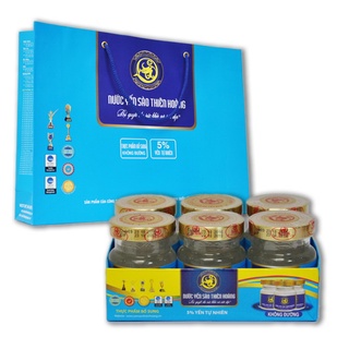 Hàng cao cấp - Combo 6 hũ nước yến sào 5% tổ yến không đường Thiên Hoàng cao cấp dành cho người tiểi đường