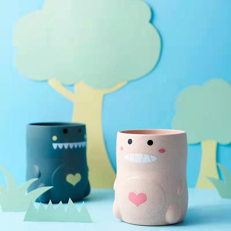 Bộ 4 Món Chén Muỗng Nĩa Đũa Hình Khủng Long Hoạt Hình Chống Rơi Cho Bé