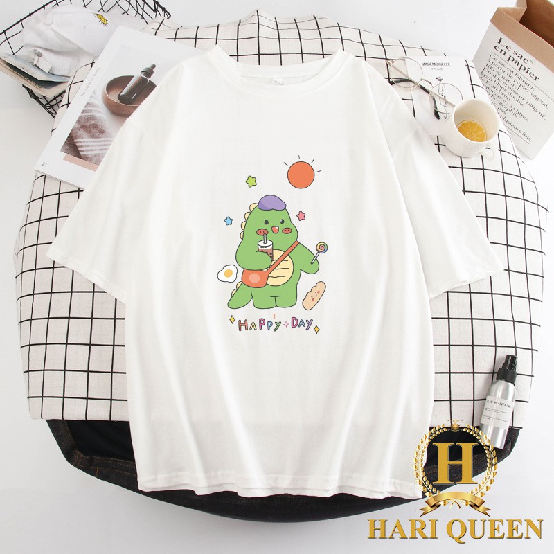 Áo phông khủng long Happy Day n hiều màu HARI0421