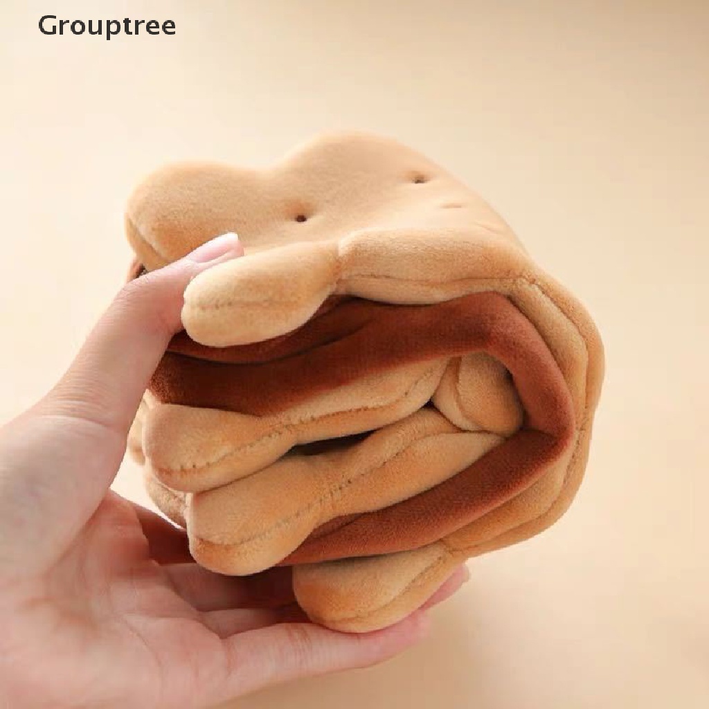 1 Túi Đựng Bút Hình Bánh Quy Lông Xù Xinh Xắn Ốp