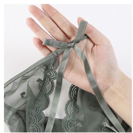 Được chọn màu - Quần lót ren nơ tim thắt nơ hông điệu đà 039