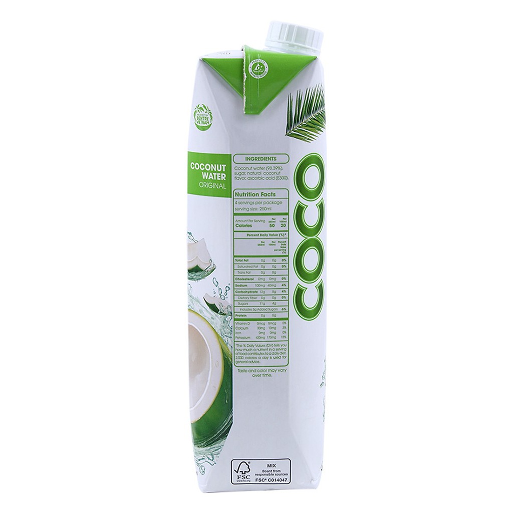 Nước Dừa Cocoxim Xanh (1000ml x1 Hộp)