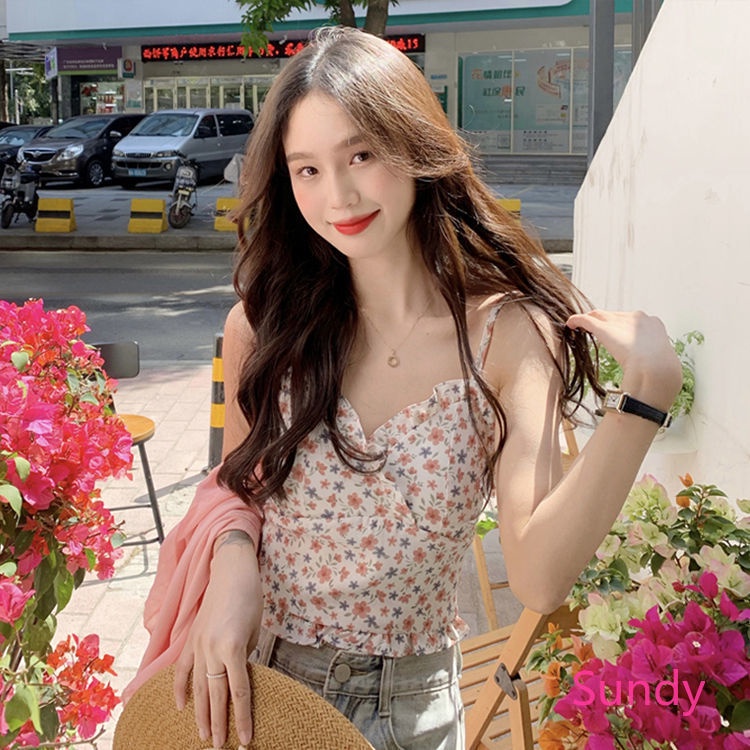 Set Áo Hai Dây + Áo Khoác Cardigan Màu Sắc Đơn Giản Thời Trang Hè Cho Nữ