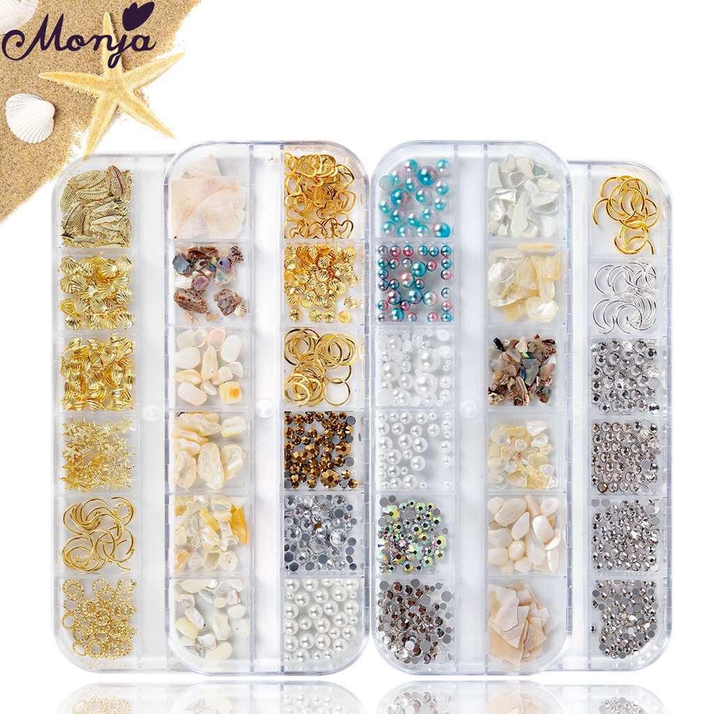 Bộ Phụ Kiện Trang Trí Móng Tay 4 Kiểu Dáng Khác Nhau Tiện Dụng