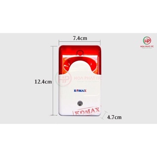 Còi hú kèm đèn chớp 12v komax km-a09