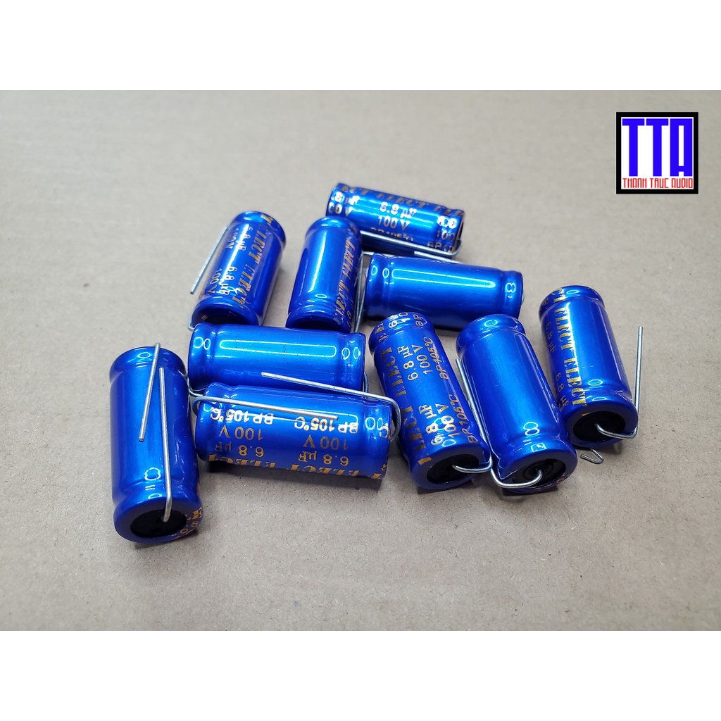 Tụ loa trung 100V/6.8uf, 100V/15uf xác lớn - Tụ hóa không cực 100V/6.8uf, 100V/15uf xác lớn