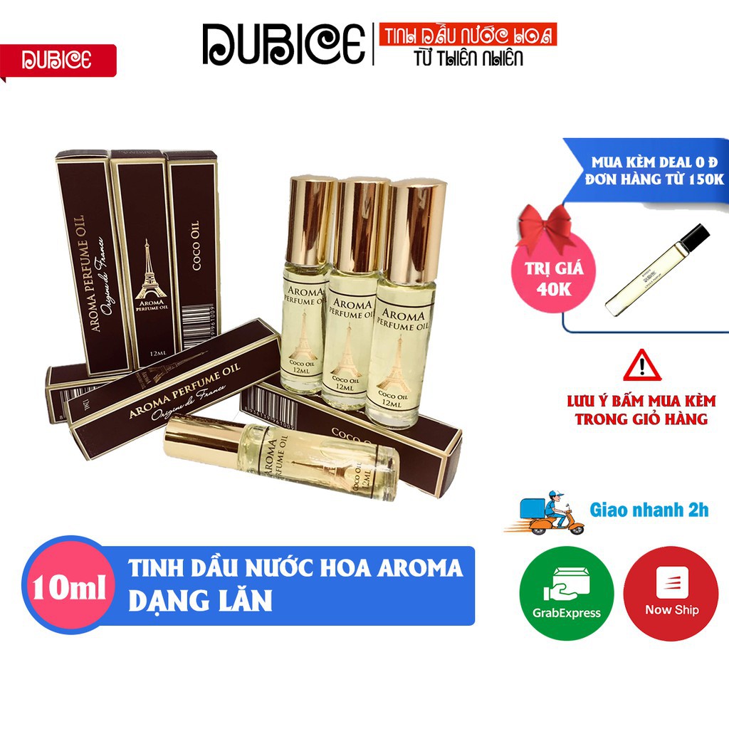 Tinh dầu nước hoa Aroma 12ml dạng lăn mini gồm 15 mùi nước hoa nam nữ cao cấp giá sỉ