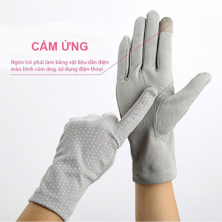Găng Tay Chống Nắng Mùa Hè Có Cảm Ứng Chống Tia UV Bảo Vệ Đôi Tay Dành cho Nữ