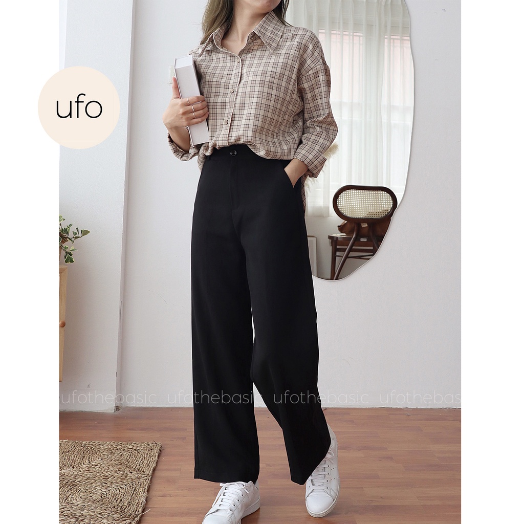 Quần ống rộng dáng suông dài – Straight Trousers – ufo.thebasic