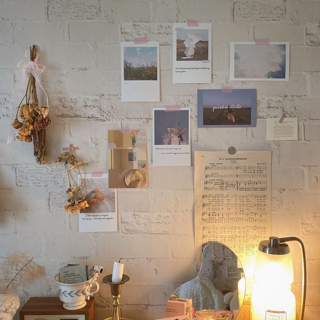 Postcard decor THINGS ảnh dán tường trang trí bàn học phòng ngủ phụ kiện decor chụp ảnh vintage hàn quốc