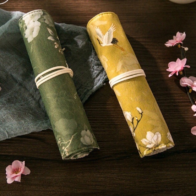 Bao gấm đựng bút cổ phong