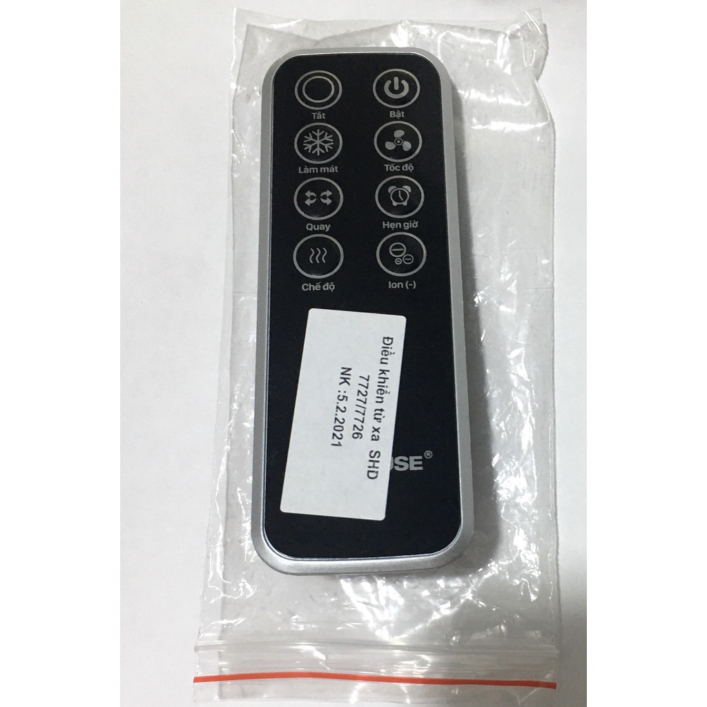 ĐIỀU KHIỂN / REMOTE QUẠT ĐIỀU HOÀ SUNHOUSE SHD7727 SHD7726