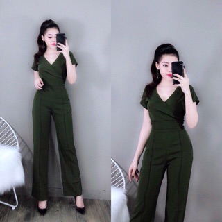 Set áo đắp chéo và quần suông