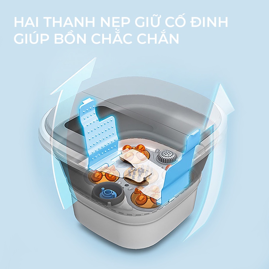 Bồn ngâm chân massage V SPORT VP-BN21, tự động làm nóng giữ ấm nước, mát xa thư giãn lòng bàn chân.