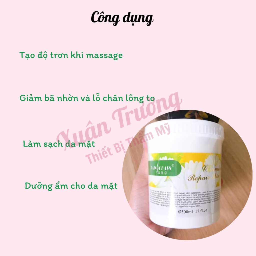 Kem massage mặt hoa cúc hũ 500g cho spa
