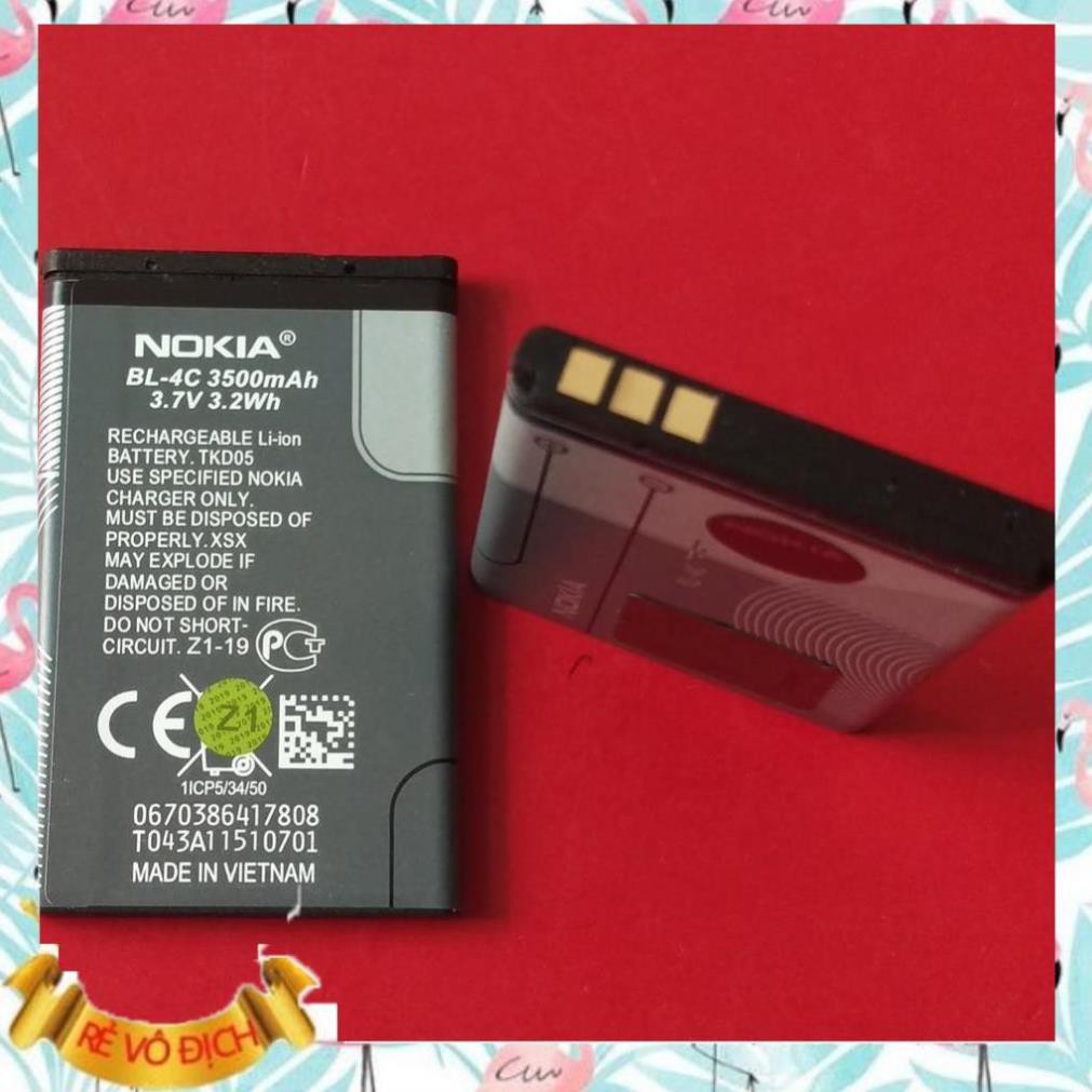 [Freeship từ 50k] Pin Nokia BL-4C(Chống Phù Pin) Tương Thích với Nokia:6131;6101;6100;6066;7270;6301;1202;X2;2690;6300