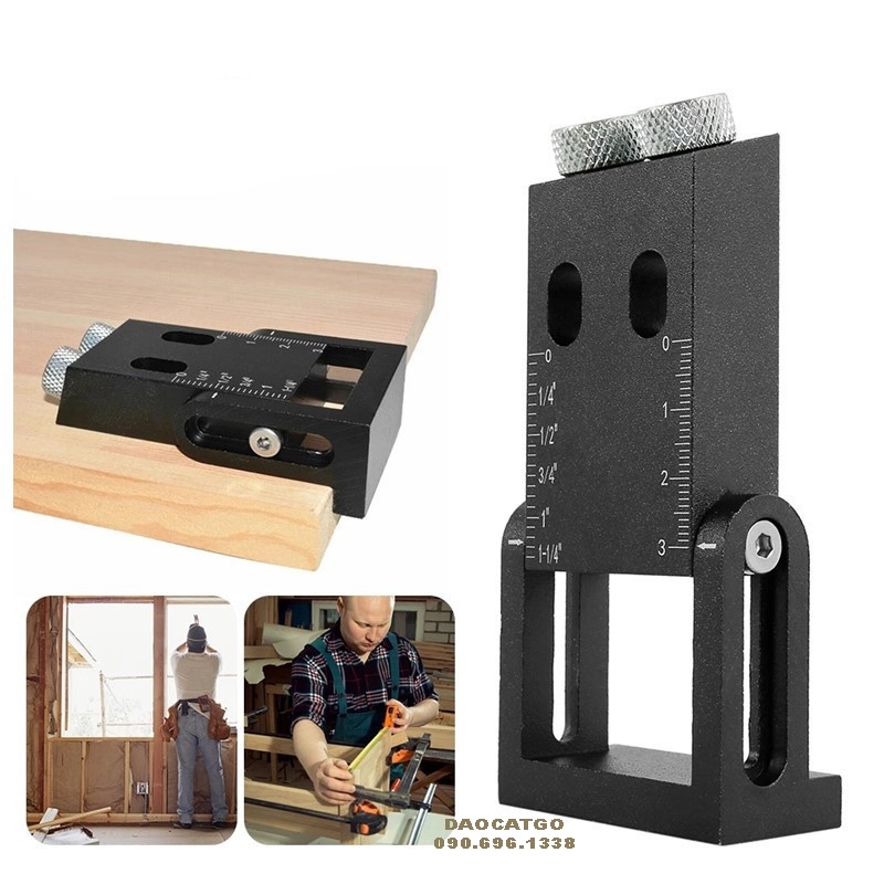 Bộ cữ máy khoan chéo bắn vít liên kết âm kèm phụ kiện mũi khoan gỗ 39 chi tiết