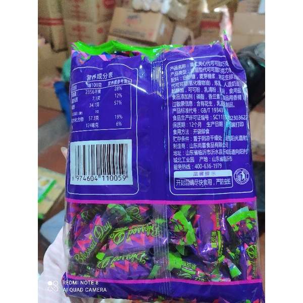 túi 500 gam kẹp sô cô la hạnh nhân Nga