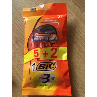 DAO CẠO RÂU thương hiệu BIC, 3 lưỡi, mỗi bịch 7 cây ***HÀNG CHÍNH HÃNG***