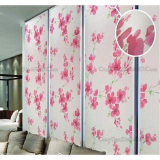 5m decal dán kiếng hoa đỏ khổ 45cm