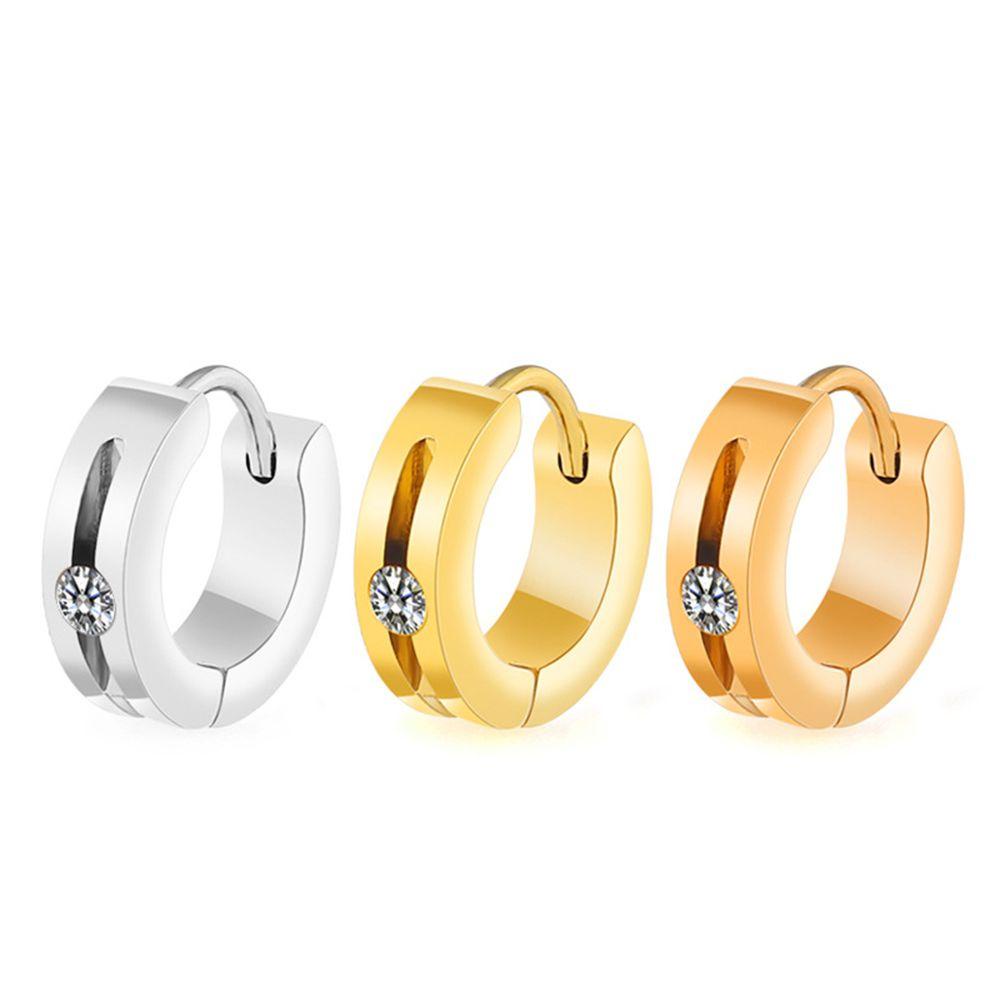 Bông Tai Thép Titan Phong Cách Hip Hop Hàn Quốc Đơn Giản Cá Tính Cho Nam