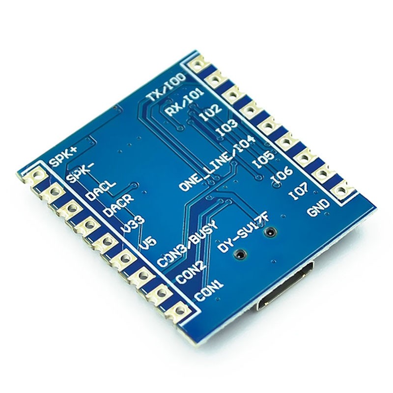 Mô-đun âm thanh DY-SV17F Mini MP3 Player 8Bit IO UART Kích hoạt Micro USB Tải xuống 4MBytes Flash Voice Module