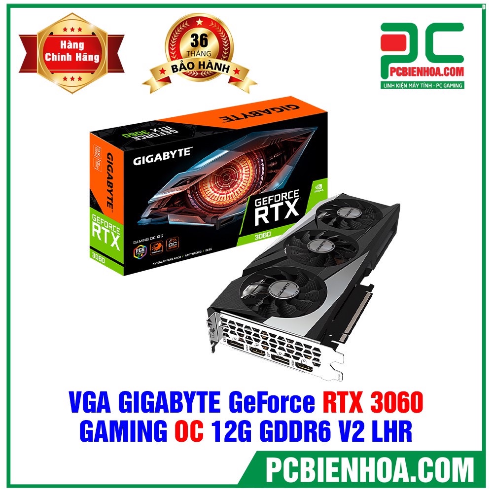 VGA Gigabyte RTX 3060 12G GDDR6 Gaming OC V2 (GV-N3060GAMING OC-12GD)