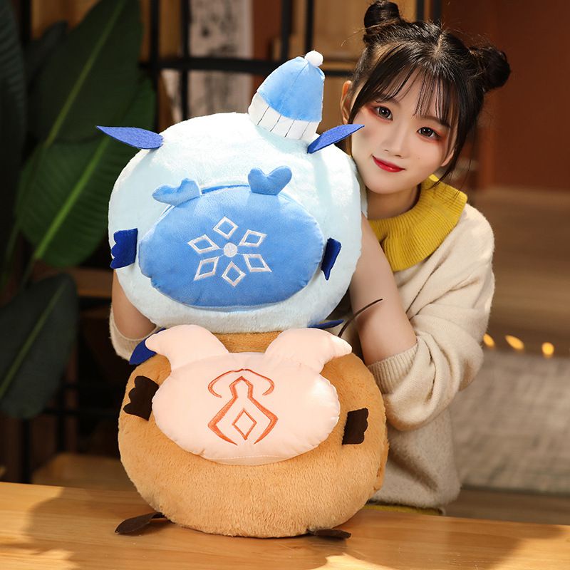 【Ready Stock!!!】Genshin Impact Keychain Plush Toy Anime Shield Hilichurl Guard Pendant Kid Gift