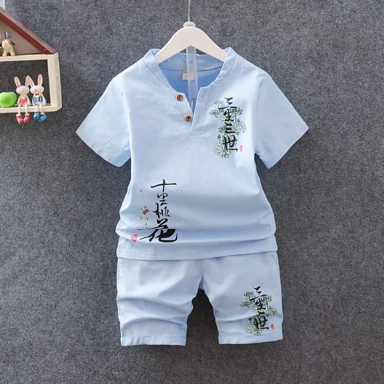 Đồ Bộ Cho Bé Trai Bé Gái Bộ Cộc Tay In Hình Lá Sen Chất Đũi Cao Cấp Cho Bé từ 6-27kg Sâu Shop