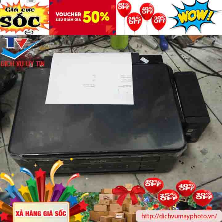 Máy in phun màu A4 cũ Epson L405 hàng đã qua sử dụng đa năng in wifi Scan photocopy in đen trắng in màu bảo hành INECO