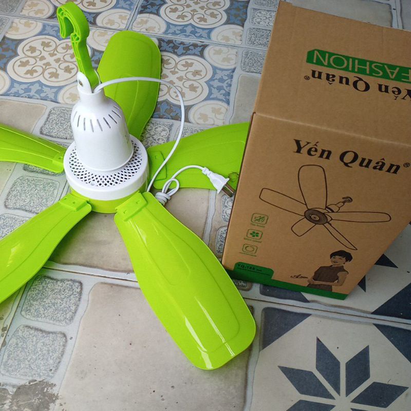 Quạt trần mini 5 cánh có móc-Quạt treo màn 60cm chạy êm ,tiết kiệm điện
