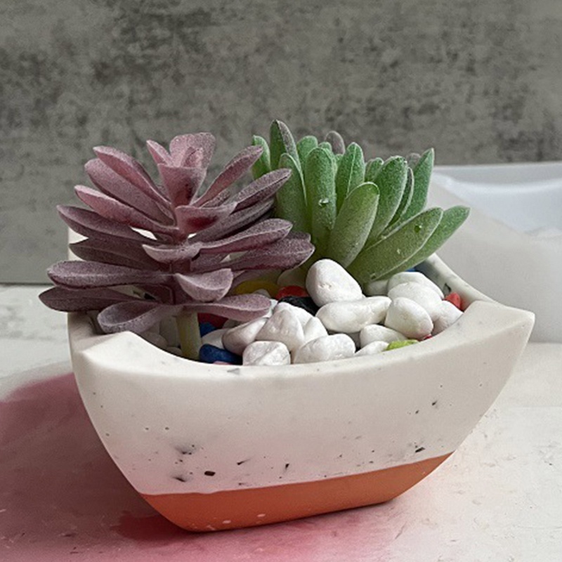 Khuôn Silicone Làm Chậu Cây Sen Đá