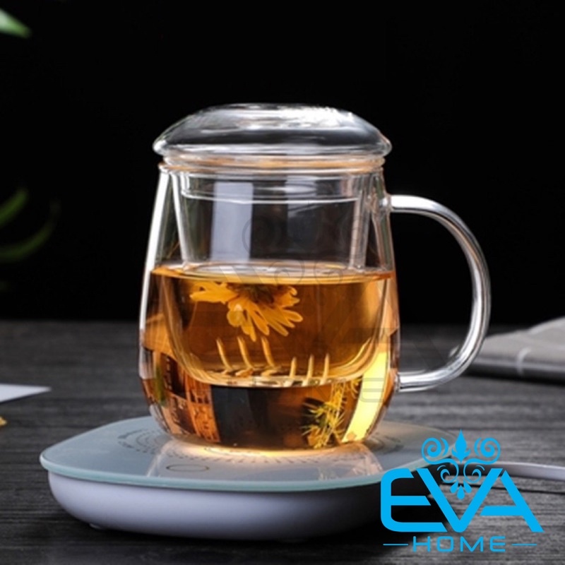 Cốc Lọc Trà / Ly Kèm Lõi Lọc Trà Thuỷ Tinh Chịu Nhiệt Mushroom Cup 500ML