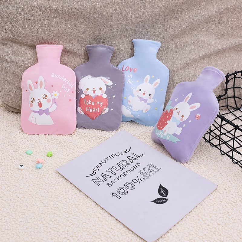 [350ml]Túi chườm nóng lạnh đa năng có lớp vải nhung bên ngoài - Túi chườm bụng