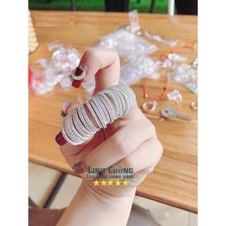NHẪN NỮ BẠC TA -NHẪN NỮ 1 HÀNG ĐÁ