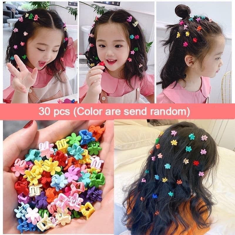 Set 50 kẹp tóc càng cua mix nhiều màu nhiều kiểu cho bé gái