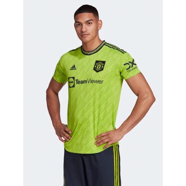 Quần áo bóng đá MU thái màu Xanh chuối bản fan - logo thêu