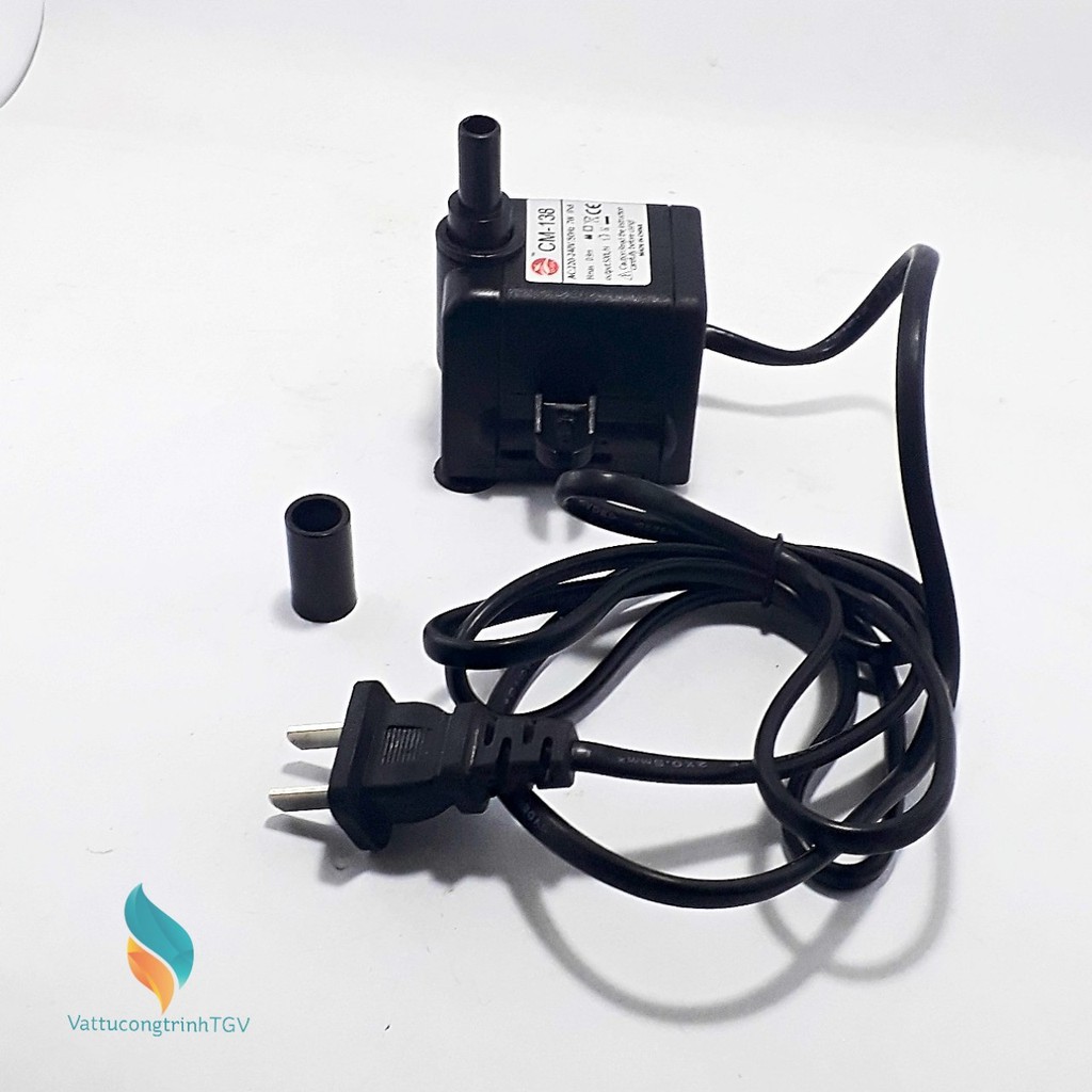 Bơm chìm mini CM-138 220v-7w cho bể cá, quạt hơi nước