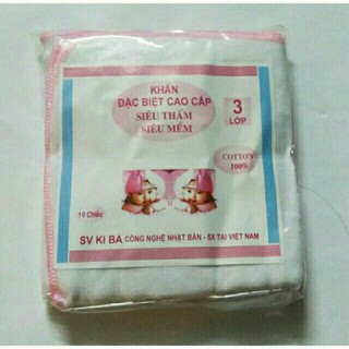 10 chiếc Khăn sữa Xuất Nhật / Ki ba 3 lớp