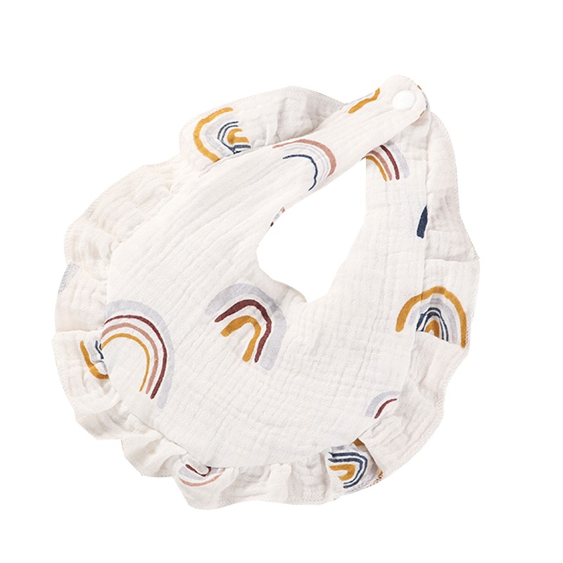 Yếm Ăn Cotton Mềm Mại In Họa Tiết Xinh Xắn Dành Cho Các Bé