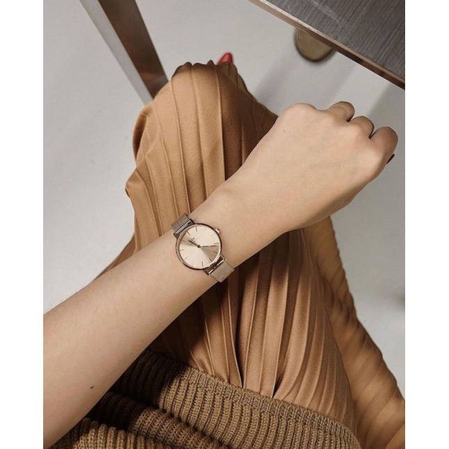 Đồng hồ wd nữ dây lụa full gold