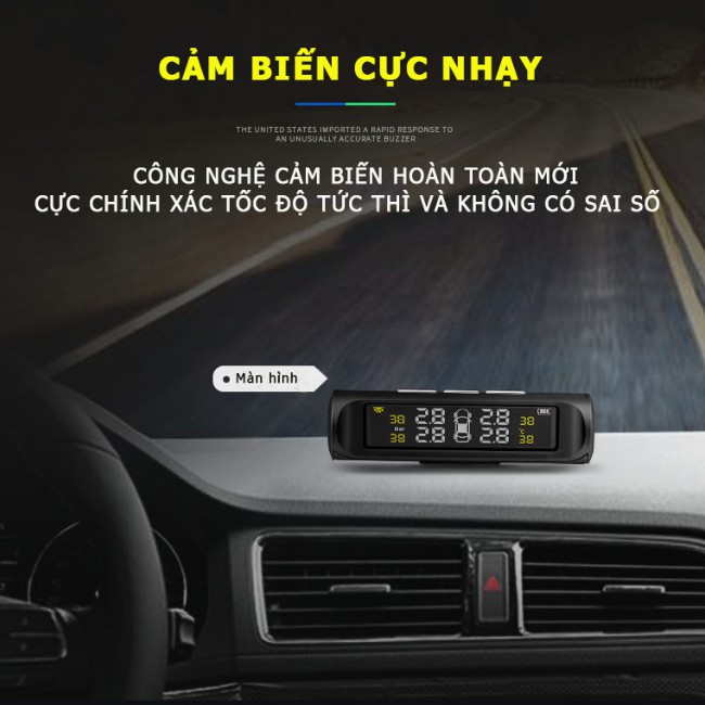 Cảm biến áp suất lốp TPMS chip thế hệ thứ 2 bản Full cao cấp