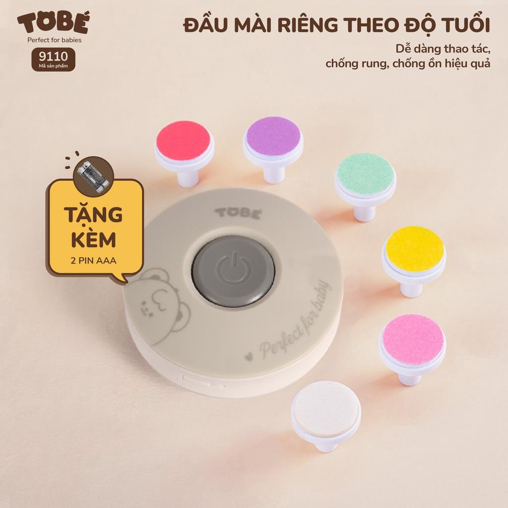 Máy Dũa Móng Tay Tự Động Tobé Với 6 Đầu Mài Dũa Thay Thế, Êm Ái Tiện Lợi An Toàn (Tặng kèm 2 Pin AAA) - Timikid