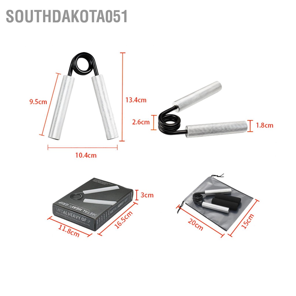 Southdakota051 Hợp kim nhôm Tay cầm bằng loại Tăng cường sức mạnh cho ngón tay Người tập luyện Nhà phát triển đào tạo cơ bắp