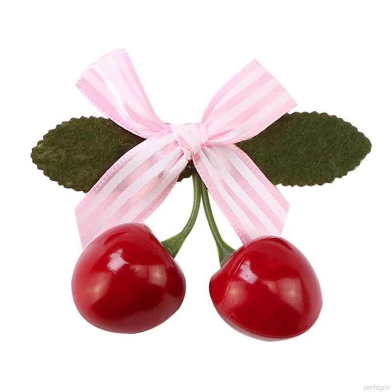 1 Kẹp Tóc Hình Trái Cherry Dễ Thương Cho Bé Gái