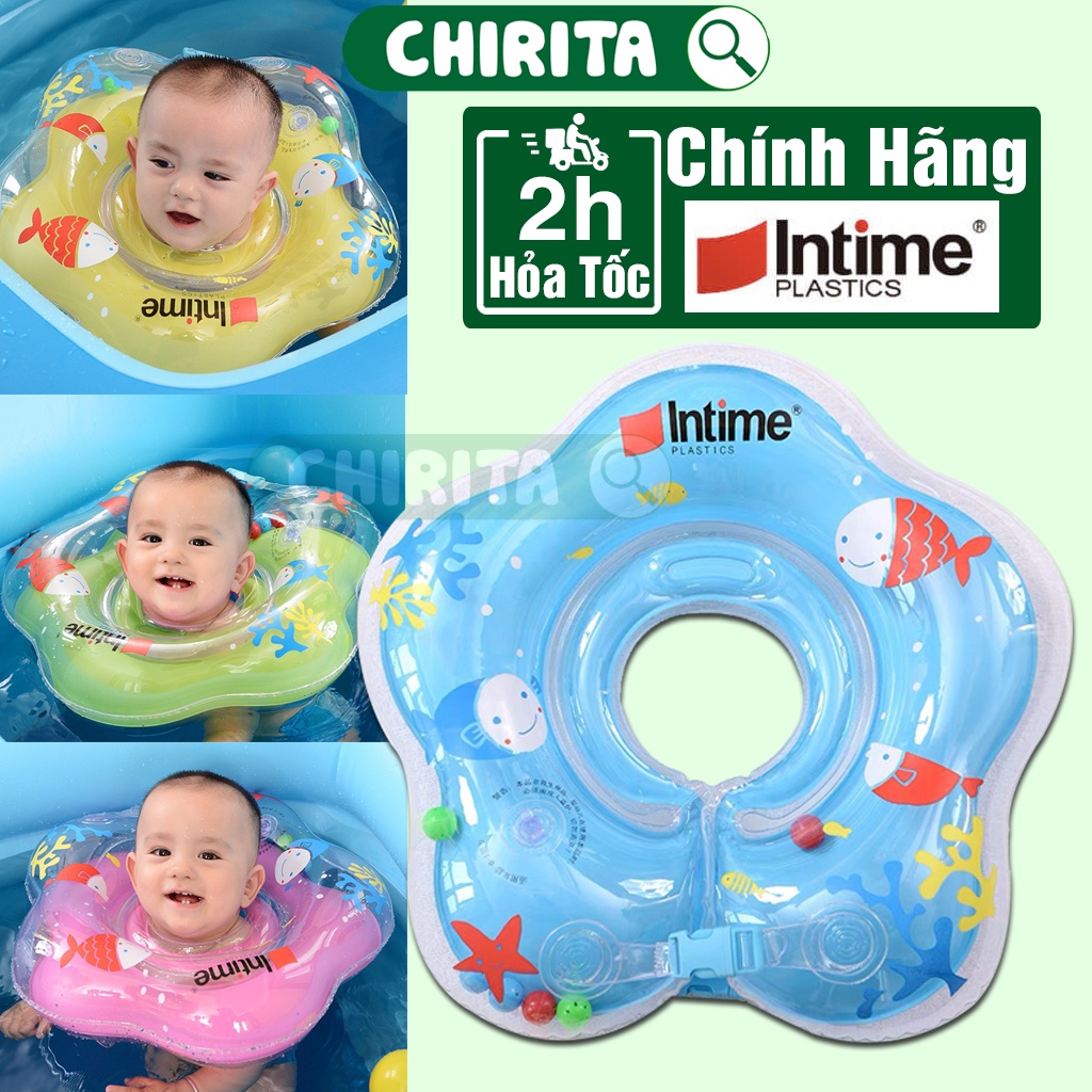 Phao Cổ Cho Bé Sơ Sinh INTIME Cao Cấp - Phao Bơi Cho Bé Sơ Sinh, 1 Tuổi, 6 Tháng 2 Tuổi Đỡ Cổ Chống Lật Chirita