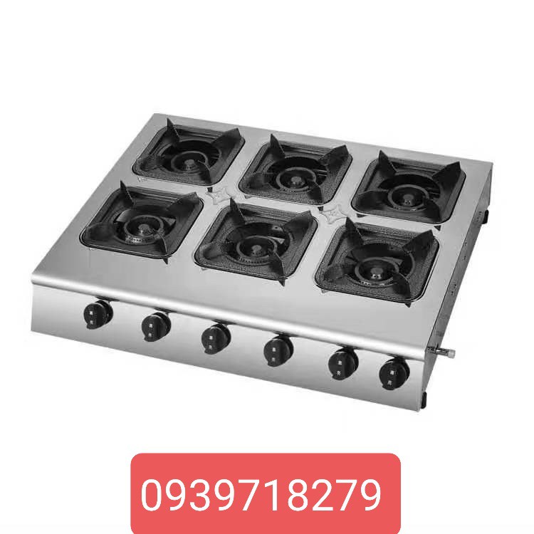Bếp gas 4-6 lò chuyên dùng nấu mỳ cay, cơm niêu, bánh xèo, chế biến các món ăn - Bếp ga 6 họng - Bếp ga 6 cửa