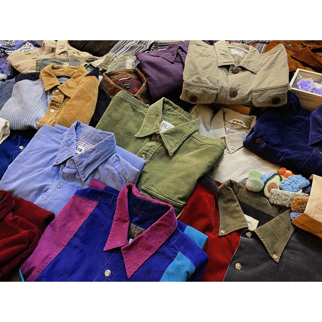 ÁO SƠ MI NHUNG TĂM 2HAND  UNISEX