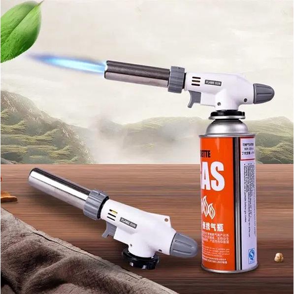 Đầu khò gas mini làm từ chất liệu thép không gỉ Đèn kho ga thiết kế cầm tay đơn giản, nhỏ gọn, chịu nhiệt tốt