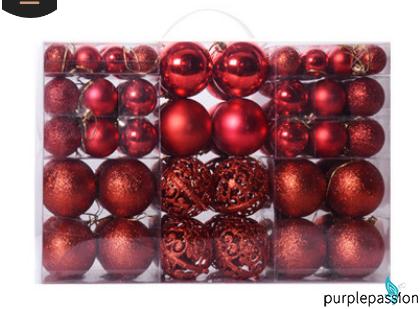 Set 100 quả châu dạ quang dùng để trang trí cây thông noel tiện lợi
